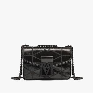 Travia Quilted Shoulder Bag in Crushed Leather- dust bag included